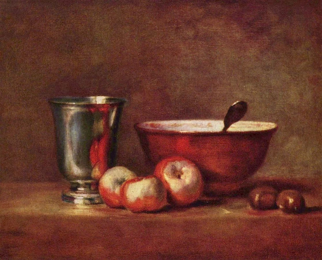 Jean Siméon Chardin - Il boccale d'argento, Louvre, Parigi